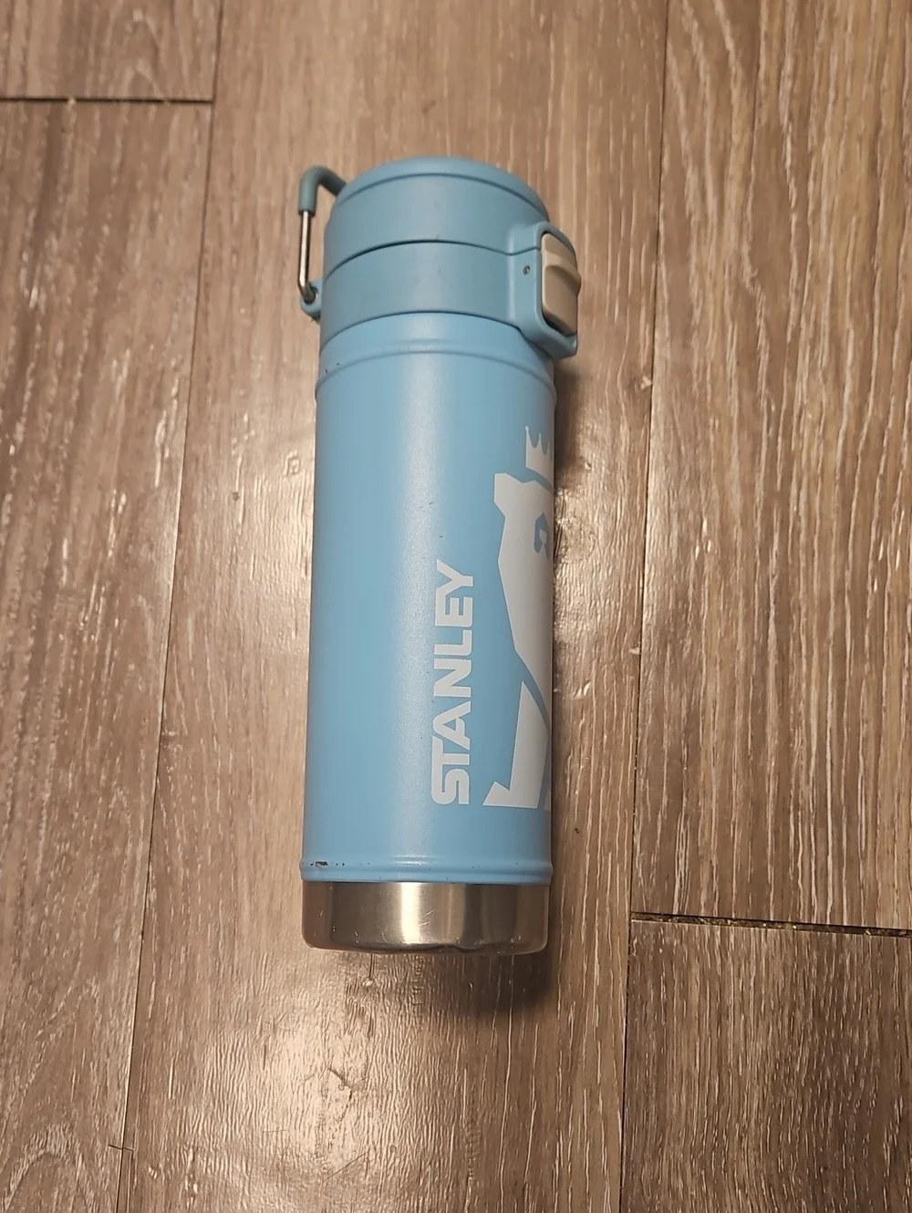 Stanley Light Blue Vacuum Bottle - Travel Tumbler 17 Oz - Picture 1 of 7